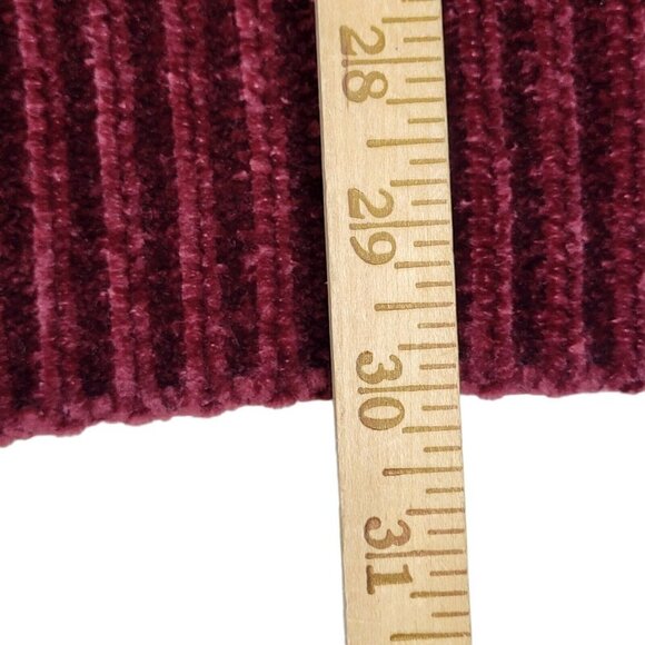 ModCloth Chenille Cardigan Size XS Open Dropped Shoulder Oversized Burgundy - Picture 7 of 9